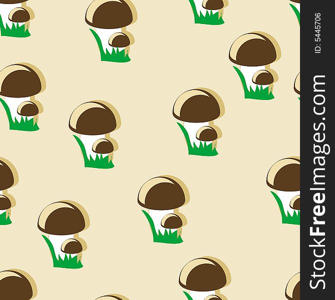 Vector illustration -Vector mushroom textured background. Vector illustration -Vector mushroom textured background