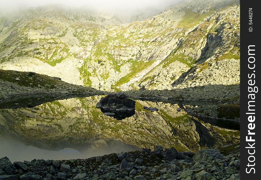 Small mountain pond