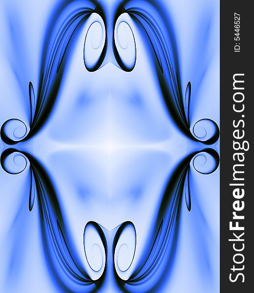 Blue fractal. Abstraction. Multi-coloured structure. Blue fractal. Abstraction. Multi-coloured structure.