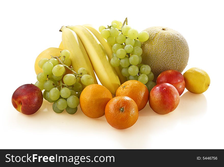 Fresh fruits including a clipping path