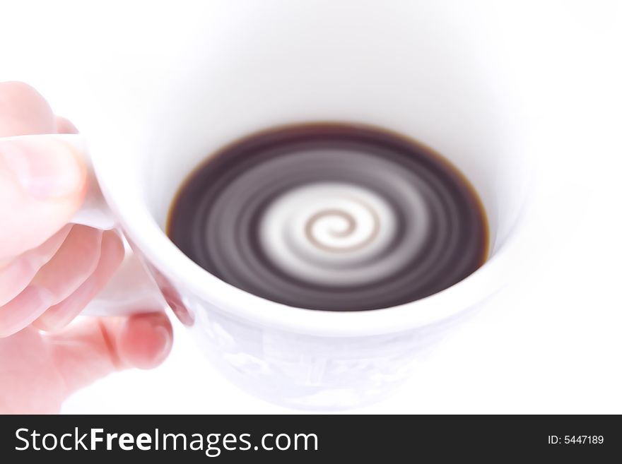 Coffee mug in a white background