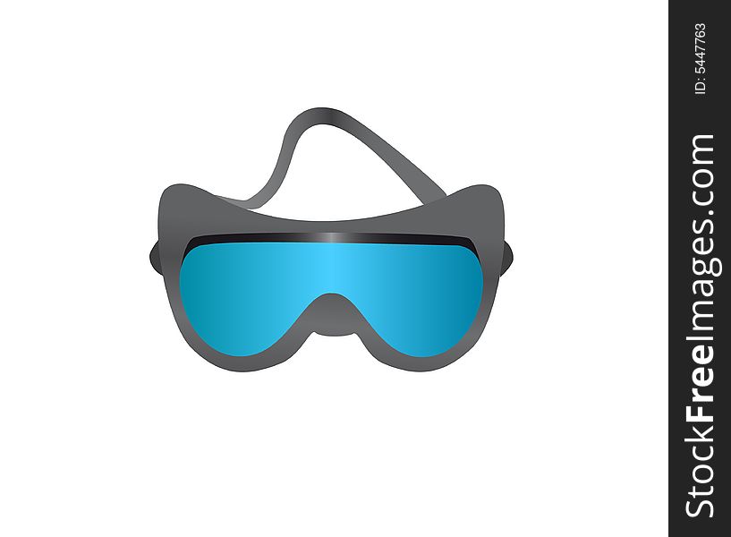 Illustration of the blue worker glasses. Illustration of the blue worker glasses