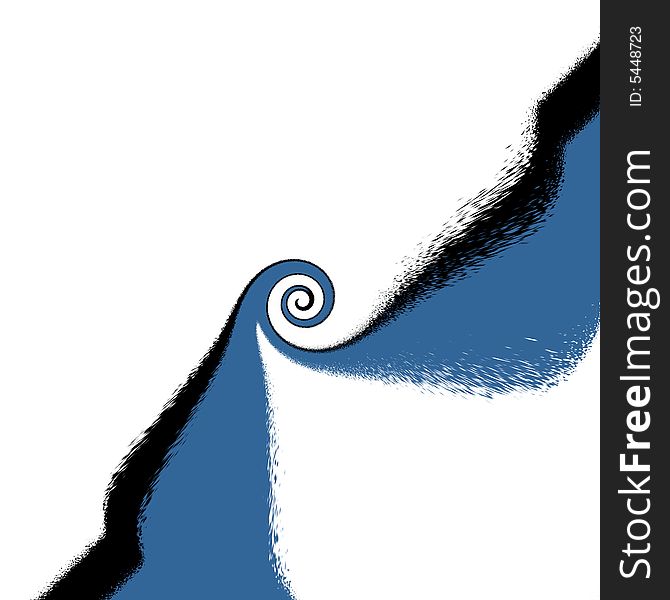 Black and Blue on wight swirl