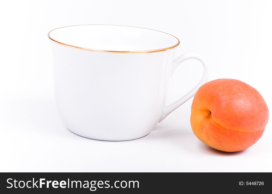 A cup of yogurt and apricot