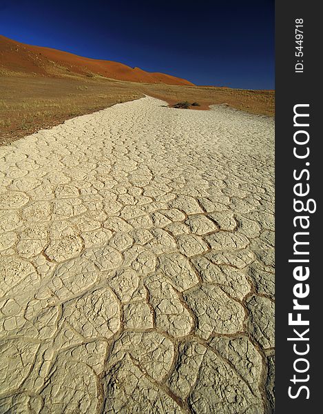 A sand dune in the desert, Namibia, Africa