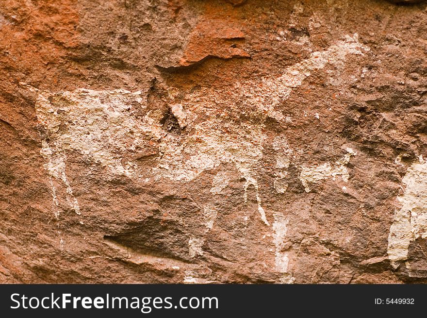 Ancient cave paintings in Patagonia, southern Argentina.