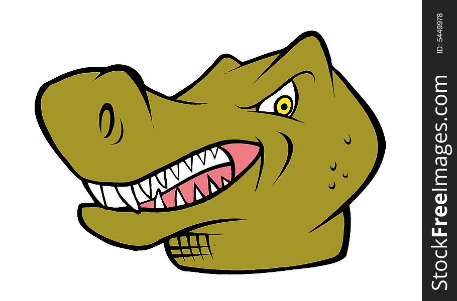 Cartoon illustration of a dinosaur