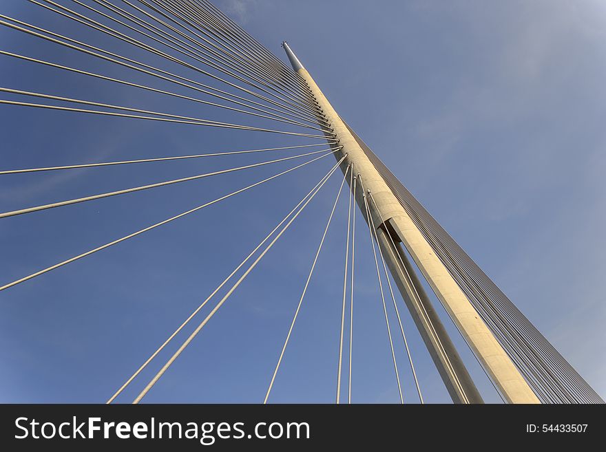 Bridge across the Ada lake in Belgrade. Bridge across the Ada lake in Belgrade.