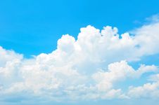 Bright Summer Blue Sky And Clouds As Background Stock Images