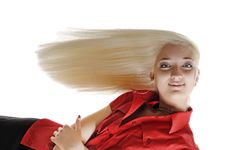 Horizontal Portrait Of Woman With Long Hair Royalty Free Stock Photo Horizontal Portrait Of Woman With Long Hair Royalty Free Stock Photo