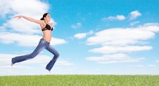 Young Girl Try A Fly Royalty Free Stock Photos Young Girl Try A Fly Royalty Free Stock Photos