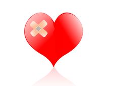 Injured Heart Royalty Free Stock Photography Injured Heart Royalty Free Stock Photography