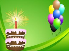 Candle And Cake Royalty Free Stock Photography Candle And Cake Royalty Free Stock Photography