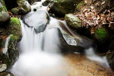 Small Waterfall In The Woods Stock Photography Small Waterfall In The Woods Stock Photography
