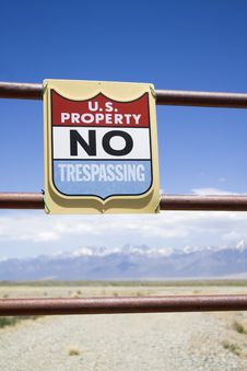 US Property - No Trespassing Stock Photography US Property - No Trespassing Stock Photography