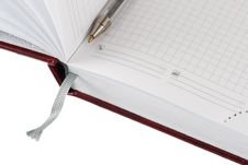 Opened Diary Planer With Pen Royalty Free Stock Image Opened Diary Planer With Pen Royalty Free Stock Image