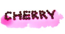 Word Cherry Made Of Cherry Stock Image