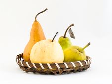 Four Types Of Pears Stock Image