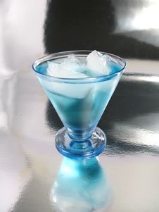 Curacao Blue Cocktail Royalty Free Stock Images