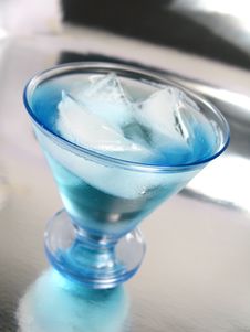 Curacao Blue Cocktail Royalty Free Stock Photography