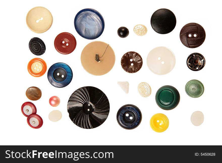 buttons isolated on a white