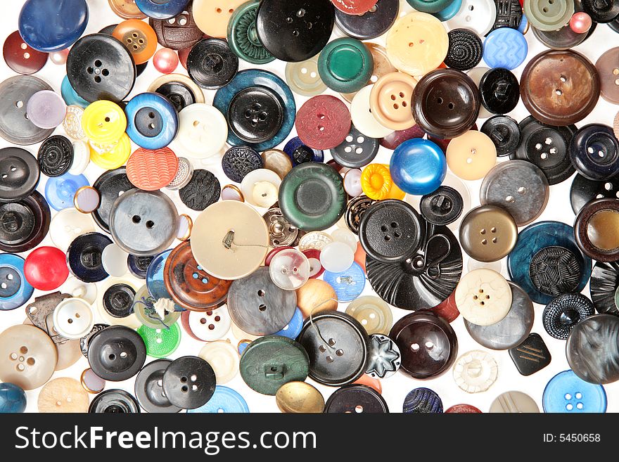 Many buttons in the heap. Many buttons in the heap