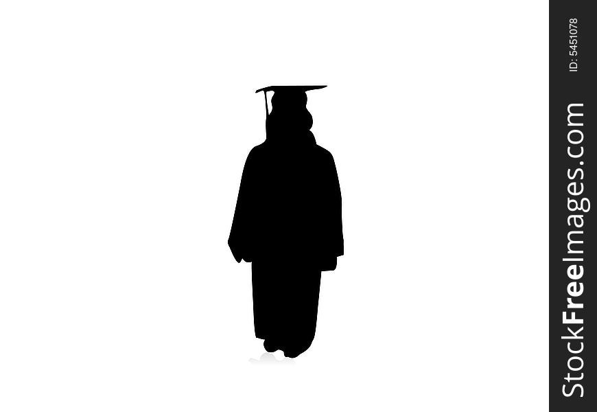 Graduation on isolated background with abstract background