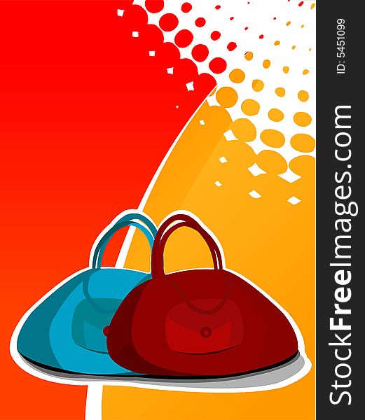 Couple of  bag on abstract background