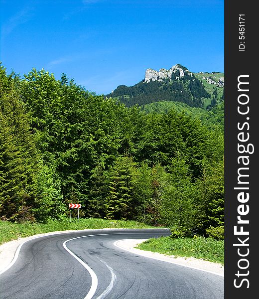 National Road between Brasov and Ploiesti, in Ciucas Mountains. National Road between Brasov and Ploiesti, in Ciucas Mountains