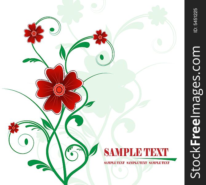 The green floral banner vector