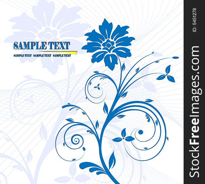 The colourful floral design background. The colourful floral design background