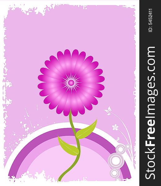 Flower plant on abstract background