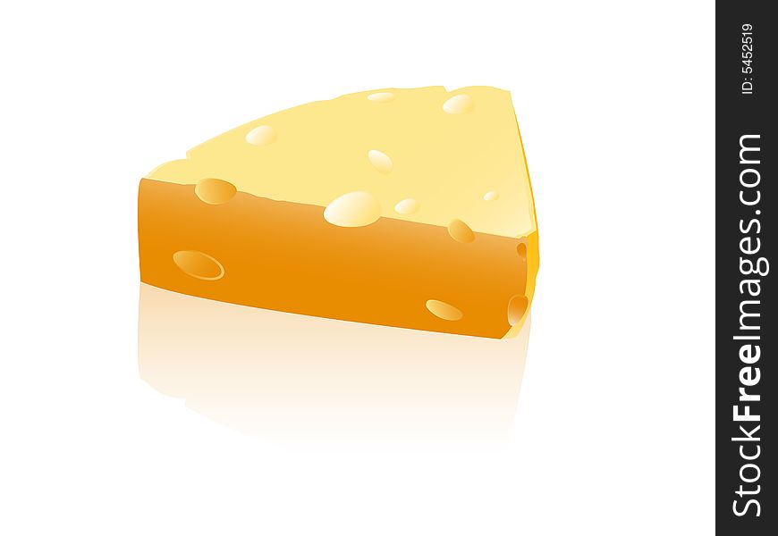 Cheese piece on isolated background. Cheese piece on isolated background