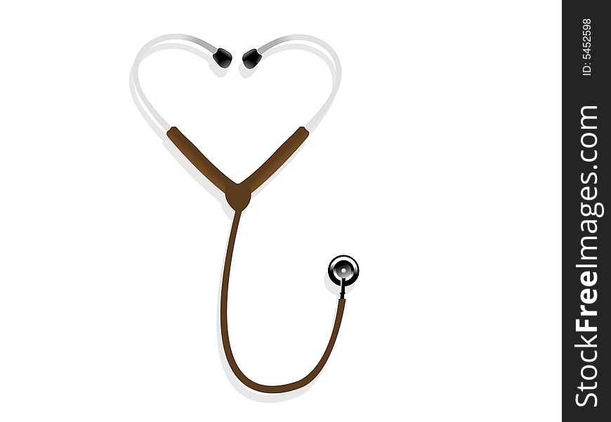 the stethoscope on isolated background. the stethoscope on isolated background