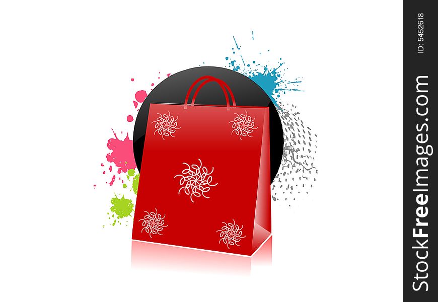 Purchase bag on abstract background