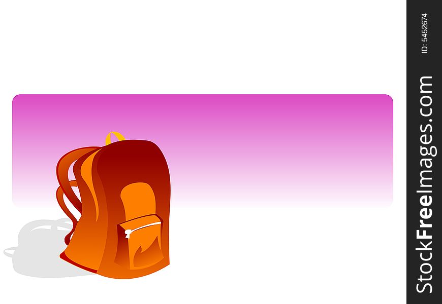 College bag on gradient background