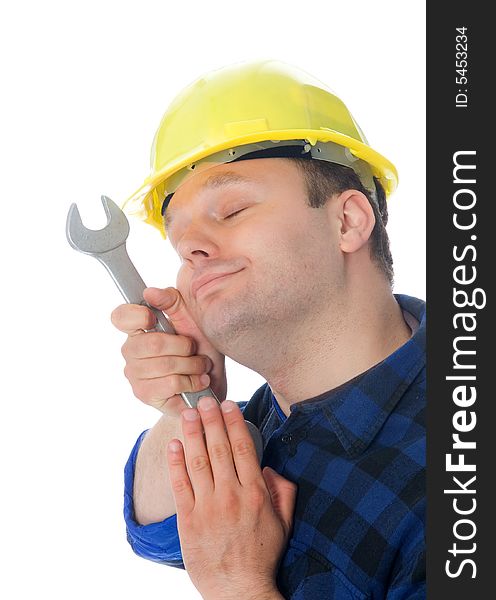 Every worker or construction man love his tool. Every worker or construction man love his tool