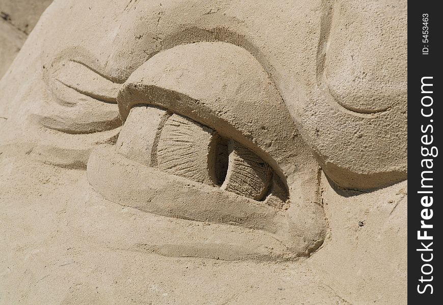 Sculptures of sand for children in Kharkiv at the square of the city's largest and Europe - Liberty Square. Sculptures of sand for children in Kharkiv at the square of the city's largest and Europe - Liberty Square