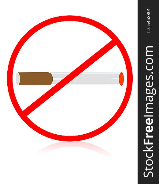 No smoking sign on isolated background