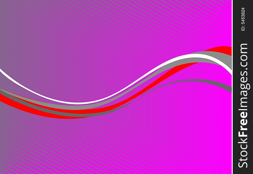 The Wavy abstract line, Color illustration