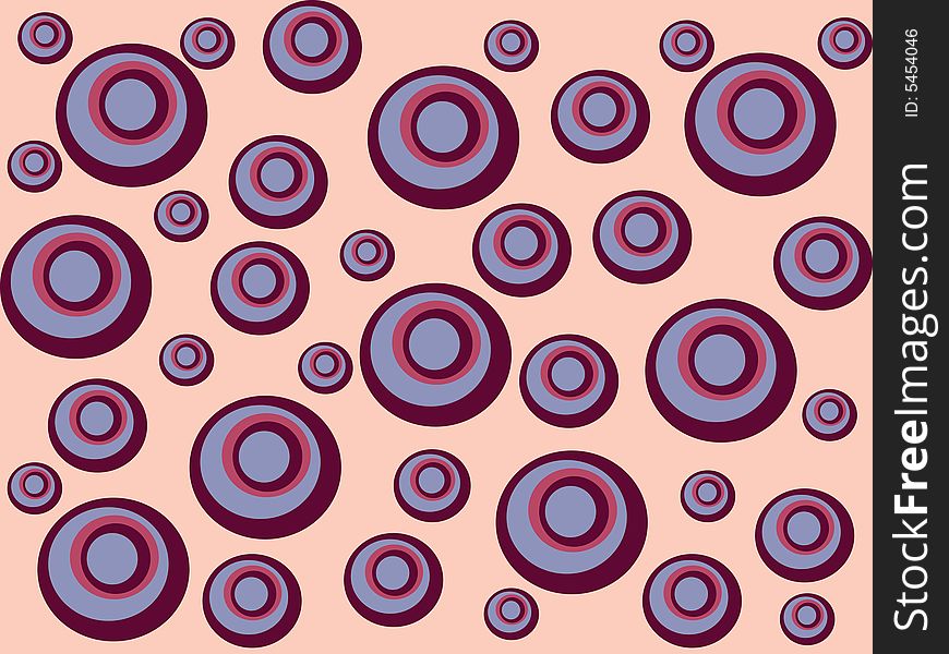 The Abstract circles, The Color illustration