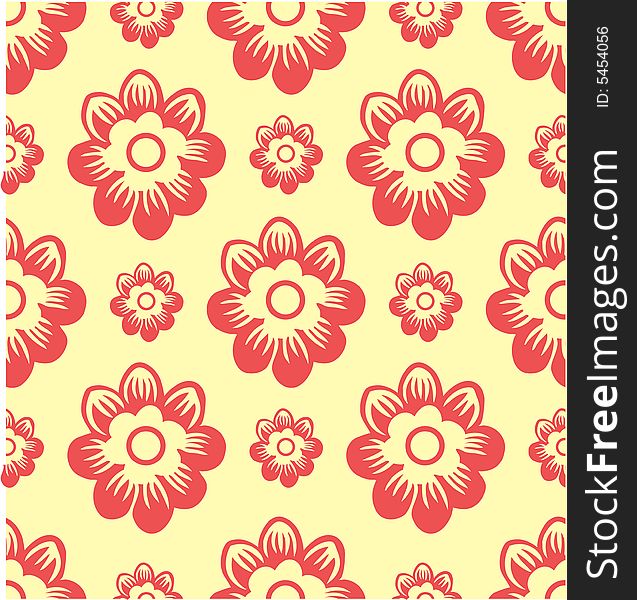 Background with flowers - a vector illustration