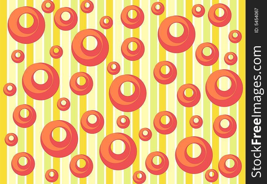 The Abstract circles, The  Color illustration