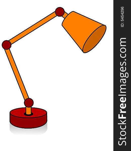 Study lamp on isolated background