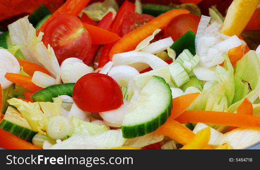 Juicy fresh salad,healthy and colourful