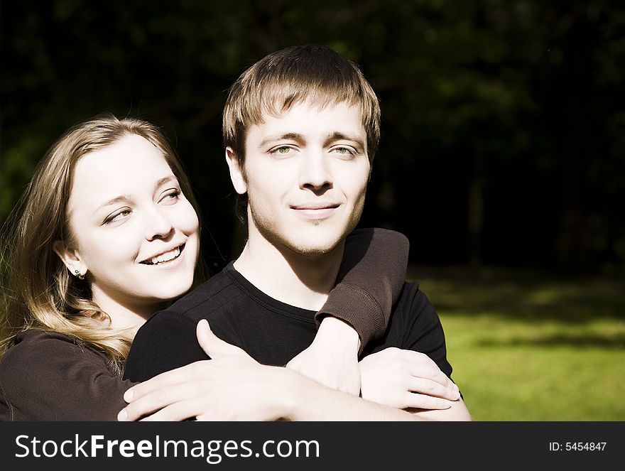 Happy Family In The Forest