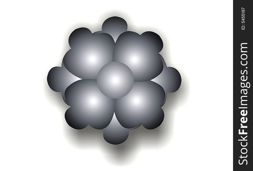 Black Flower Bubble