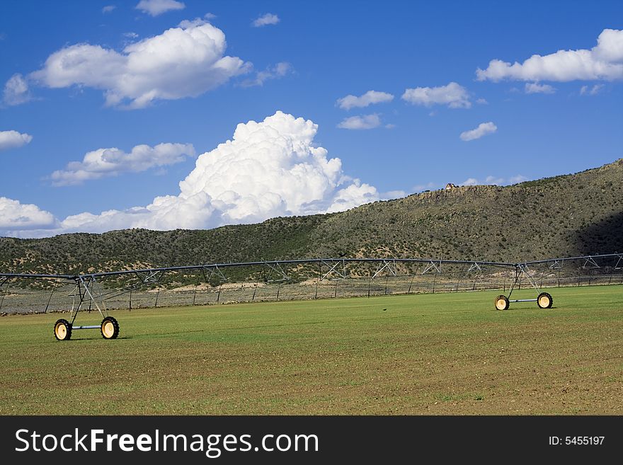 Watering fields - seen in New Mexico