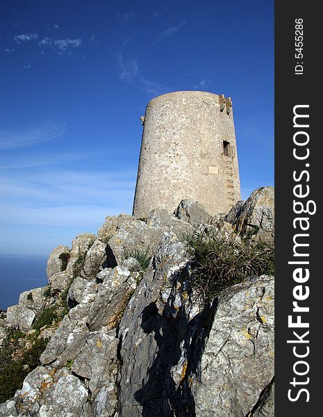 The Talaiot, tower, wiev point above a sea