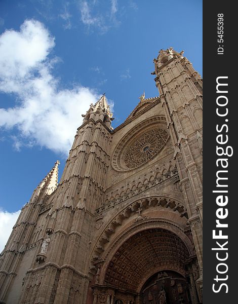 Towers of Cathedral towards a sky